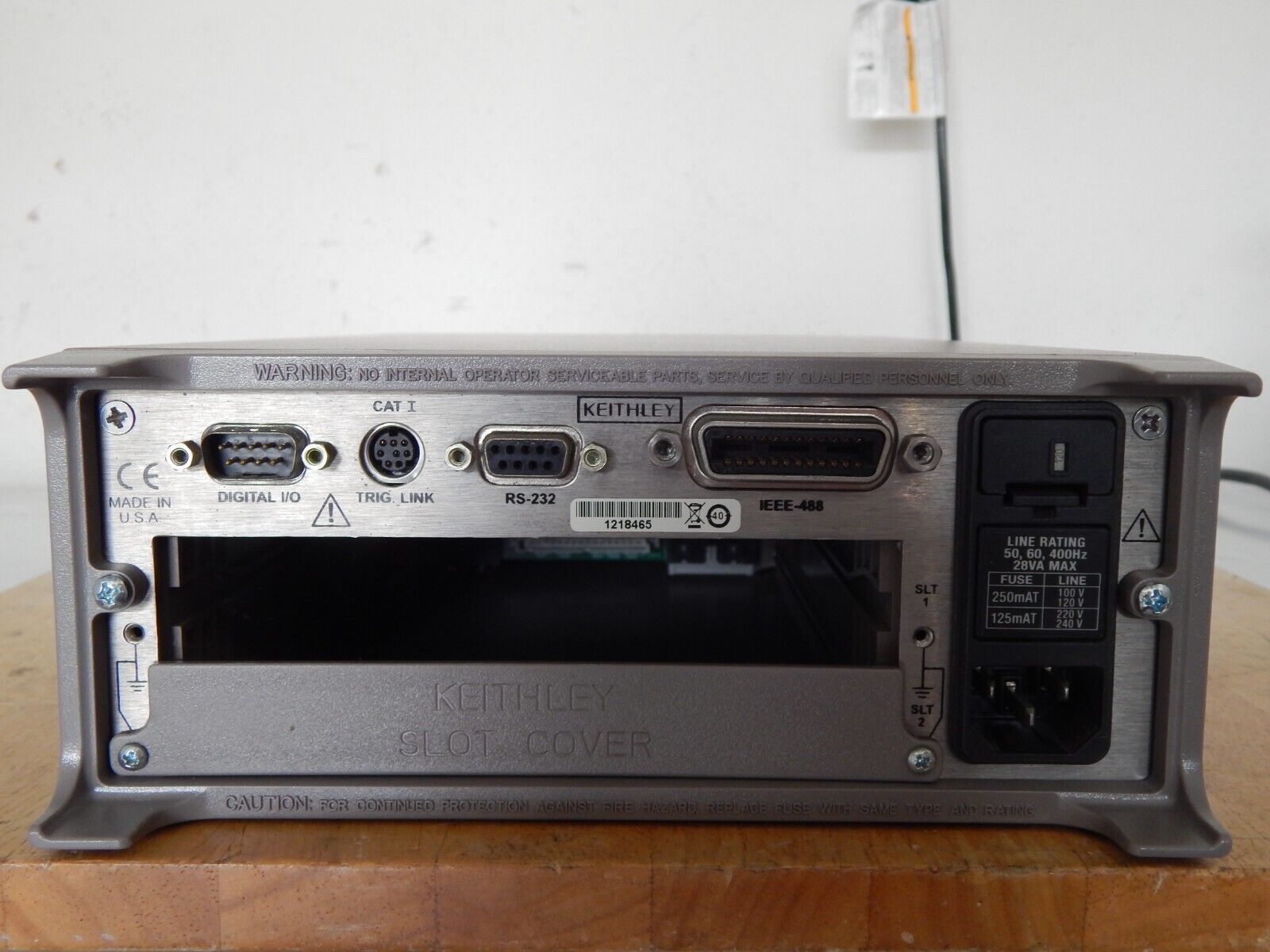 KEITHLEY 2790 SourceMeter,. faceplate has slight damage where fuseholder is KEITHLEY 2790 SourceMeter,. faceplate has slight damage where fuseholder is
